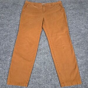 Garnet Hill‎ Mens Organic Cotton Stretch Chino Pants Tobacco Brown 39x30